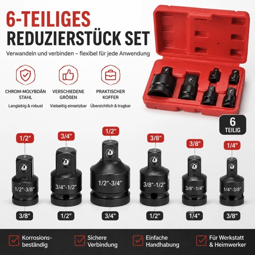6tlg stecknuss adapter - adapter, satz