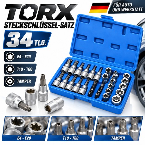 34tlg steckschlüssel satz - steckschlüssel,